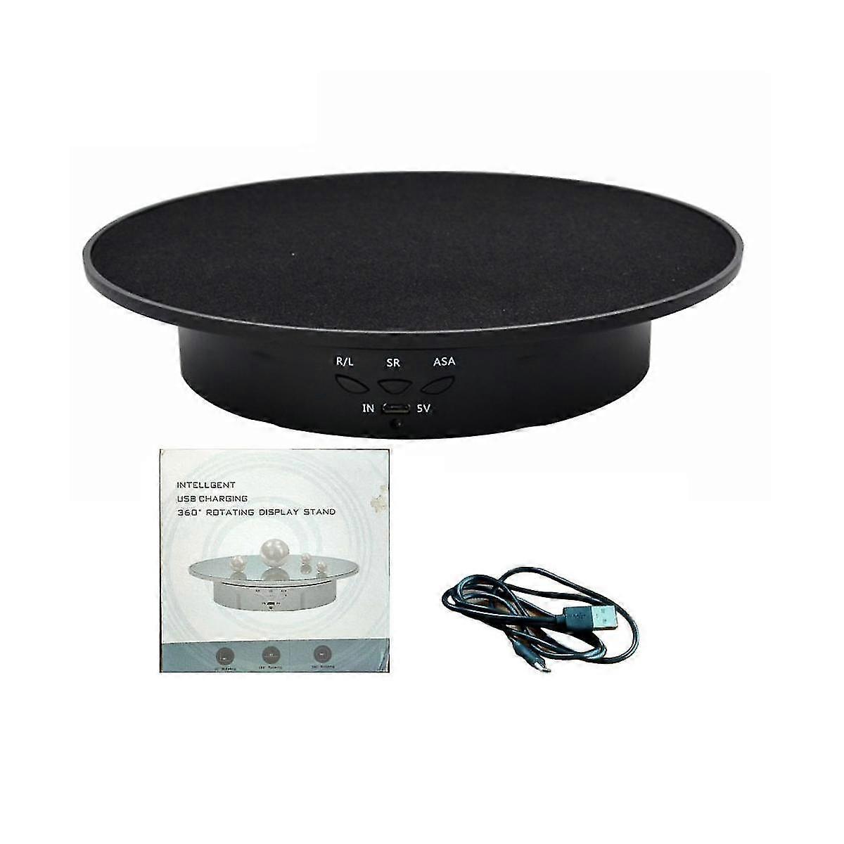 Rechargeable Automatic Revolve Live Jewelry Artifacts Video Electric Rotational Table Panoramic Display Table, D