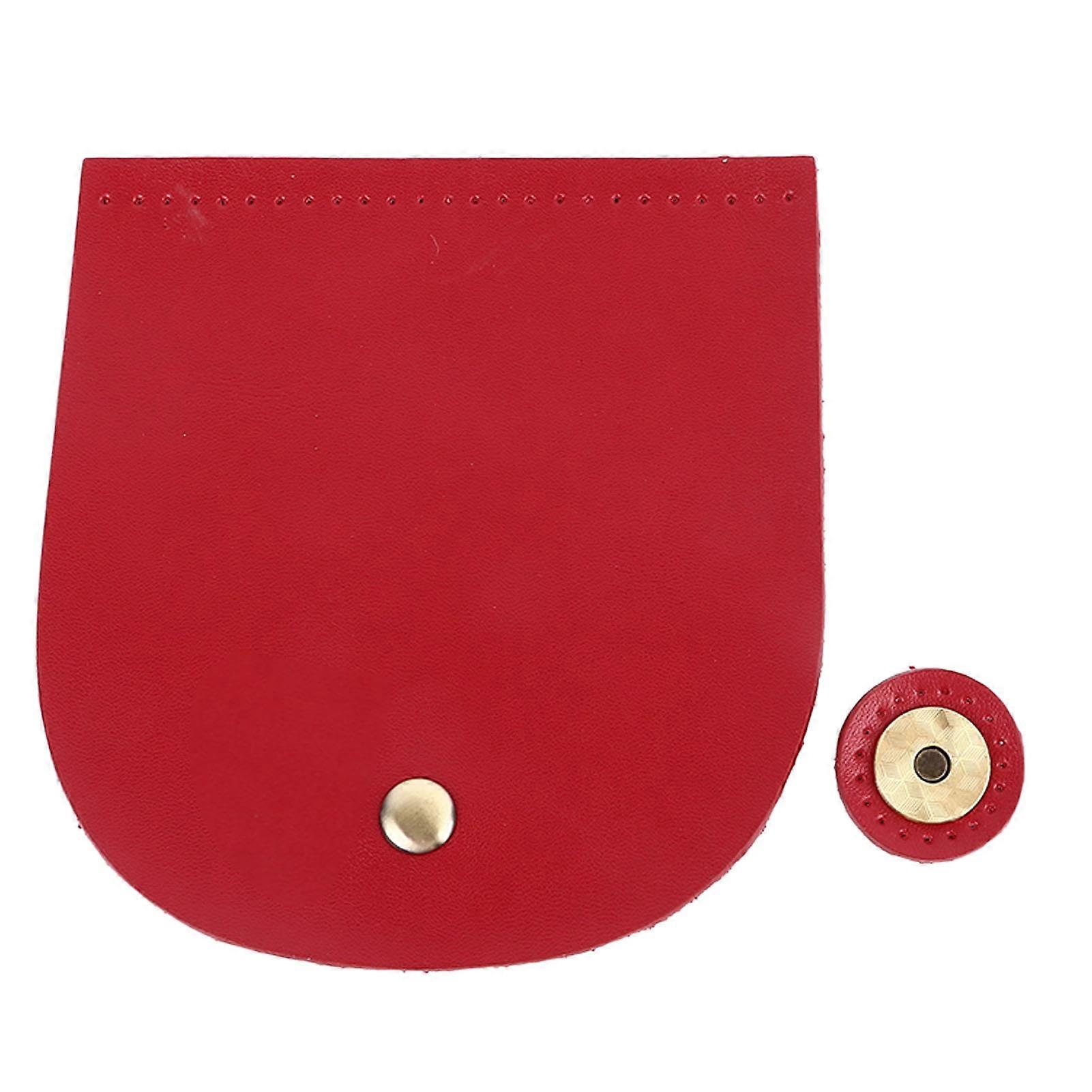 Umhängetasche Klappe Abdeckung Mikrofaser Leder DIY Handgenähte magnetische Snap Klappe Abdeckung Ersatz für Umhängetasche Handtasche Rot Mikrofaser Synthetisches Leder