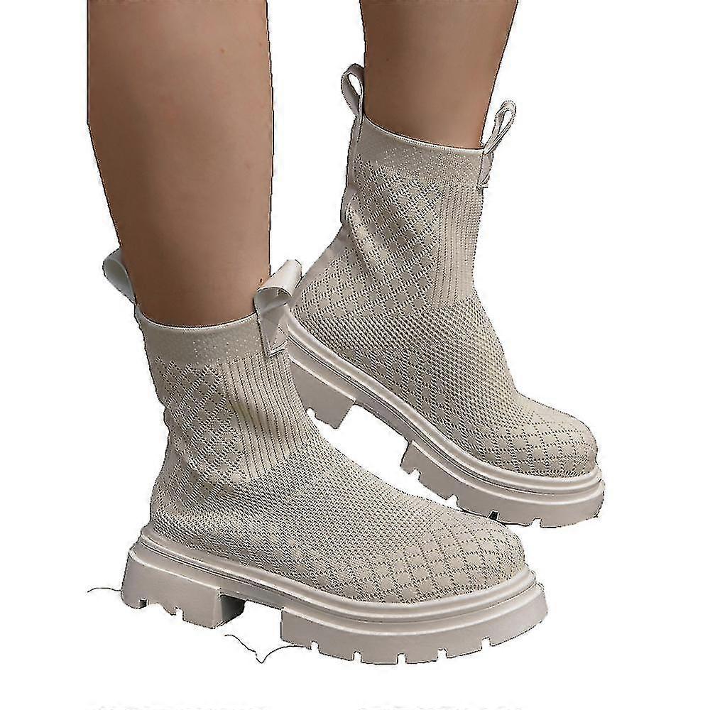 Women's Sock Boots Comfortable Stretch Knit Platform Shoes