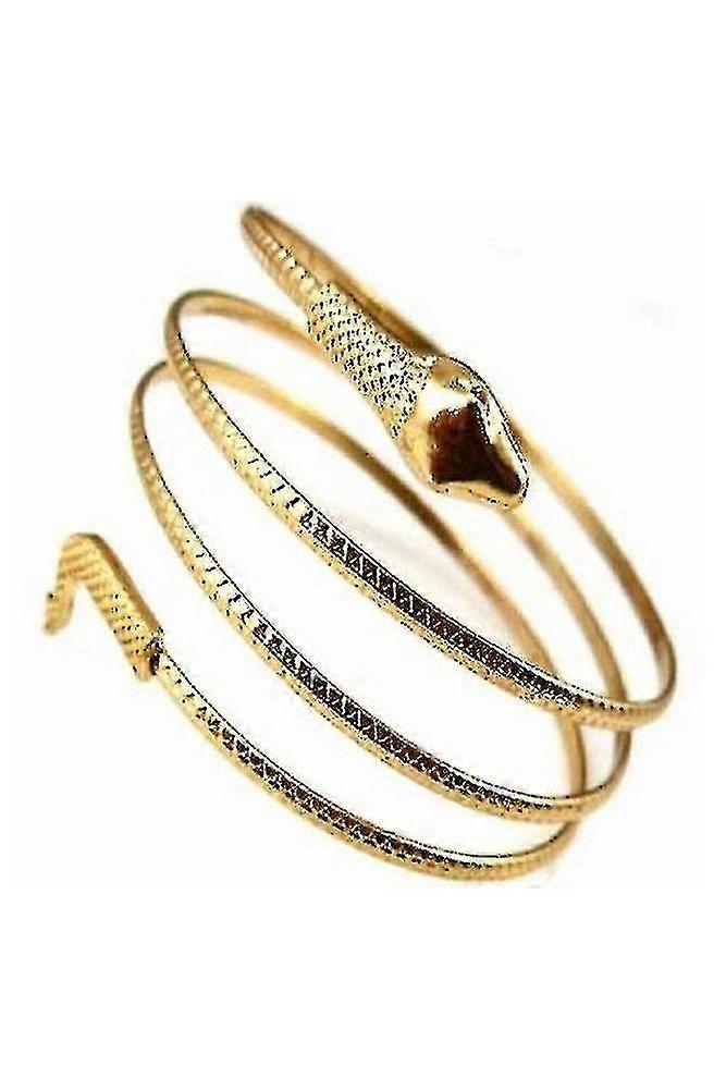 Coiled Snake Spiral Upper Arm Cuff Armband Bangle Bracelet Silver