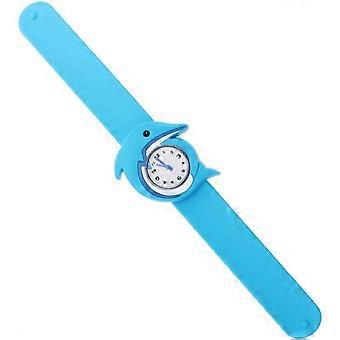 Reloj de bofetada de silicona para niños, reloj de dibujos animados Reloj deportivo de cuarzo para niñosdelfín