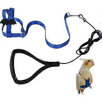Justerbar papegøyesele Pet Leash Anti-bite tau elastisk stropp for papegøyefugler L