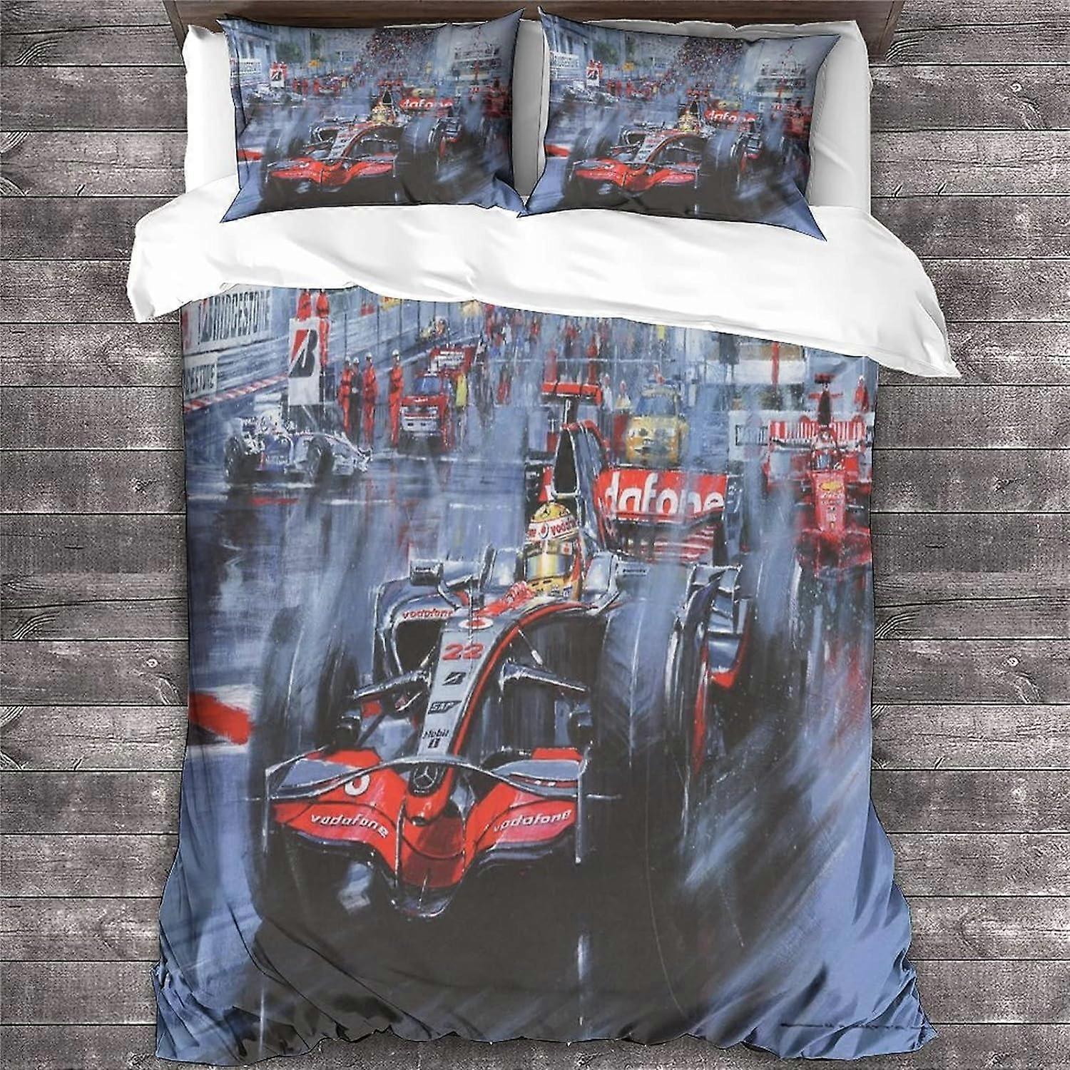 F Yatak Takımı Erkek Çocuk, Kız ve Gençler için Nevresimli Formula Course Yatak Parçaları Çift Kişilik 135*200CM