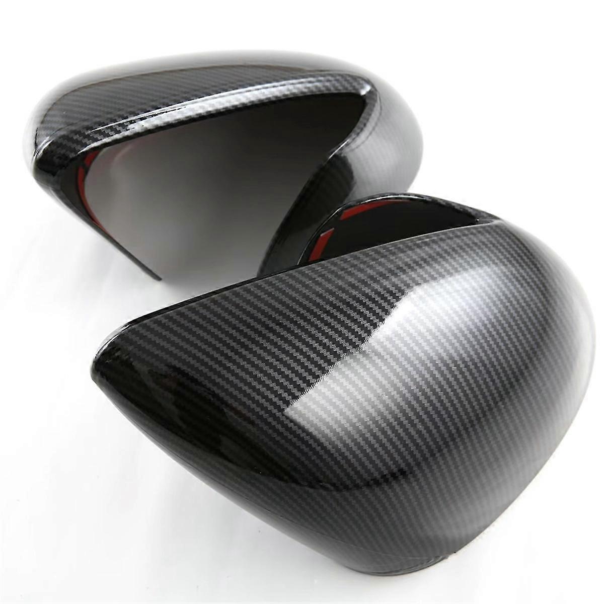 Carbon Fiber Look Side Door Rearview Mirror Cover Trim Cap Protective for Dolphin Mini/ Seagull