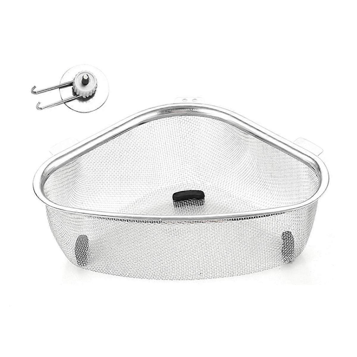 Triangle Sink Drain Basket Kitchen Triangle Filter Basket Fruit and Vegetable Storage Drain Rack Ba