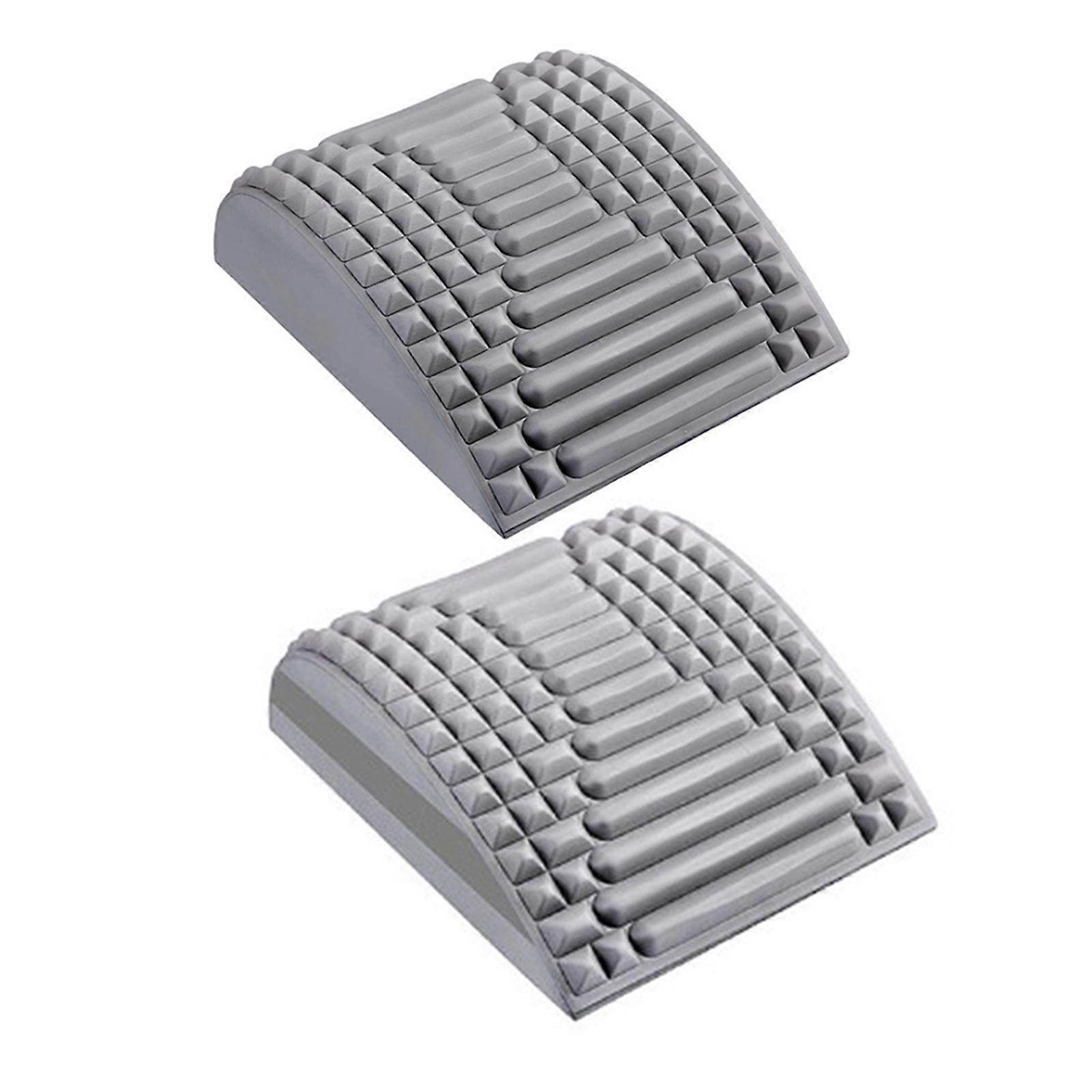 2Pcs Back Stretcher Cervical Spine Lower Back Pain Relief Muscular Relaxation Massage EVA Cushion Sciatica Herniated Disc Scoliosis Neck Stretching Pi