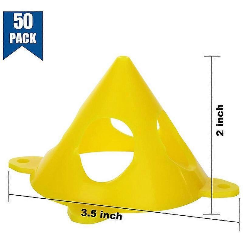 50 PCS Yellow Cone Canvas And Cabinet Door Risers 35Inch X 2Inch ...
