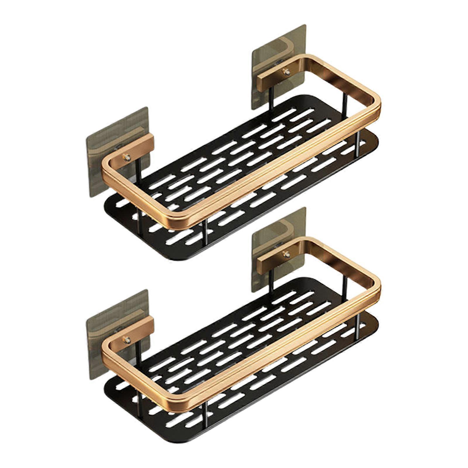 Multifunctional Wall-Mounted Storage Shelf Stable Strong Non-Marking Shelf For Bathroom Kitchen