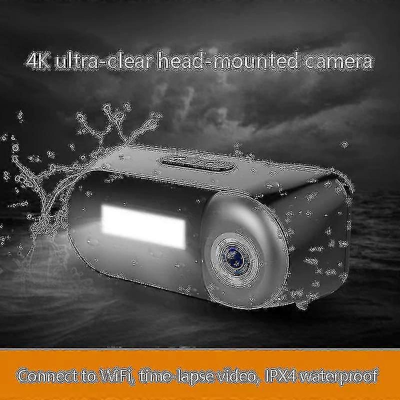 Sports Camera With Head Light Lamp Waterproof