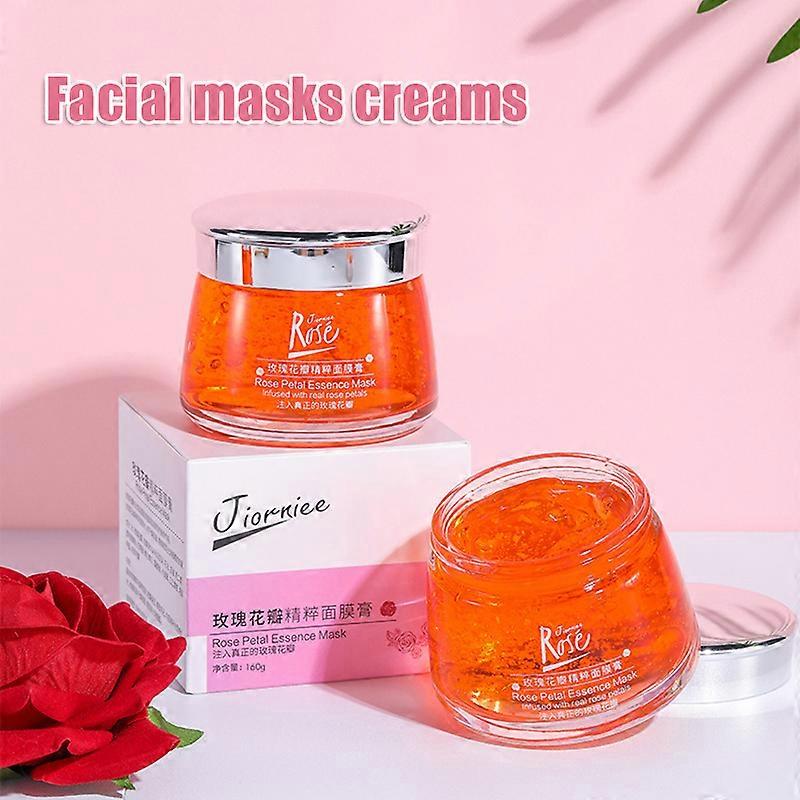 unbrand Rose Gel Face Mask Cream Brightening Facial Mask Soothes Repairs Skin Moisturizing Refreshin