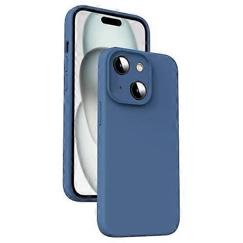 For iPhone 15 Microfiber Liquid Silicone Shockproof Phone Case