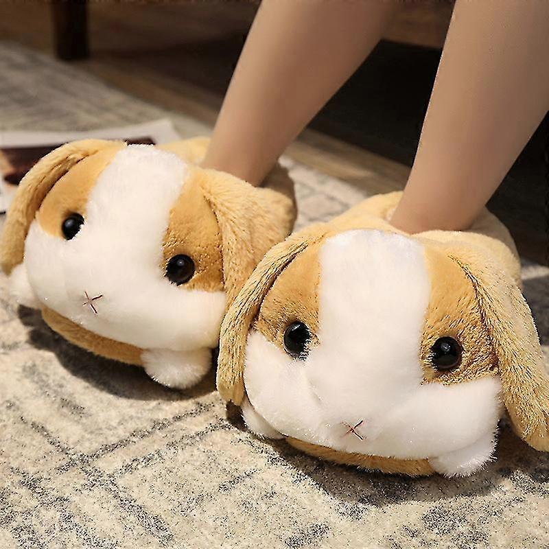 Rabbit/hamster/dog Shaped Plush Slippers Wrapping Fuzzy Warm Lined
