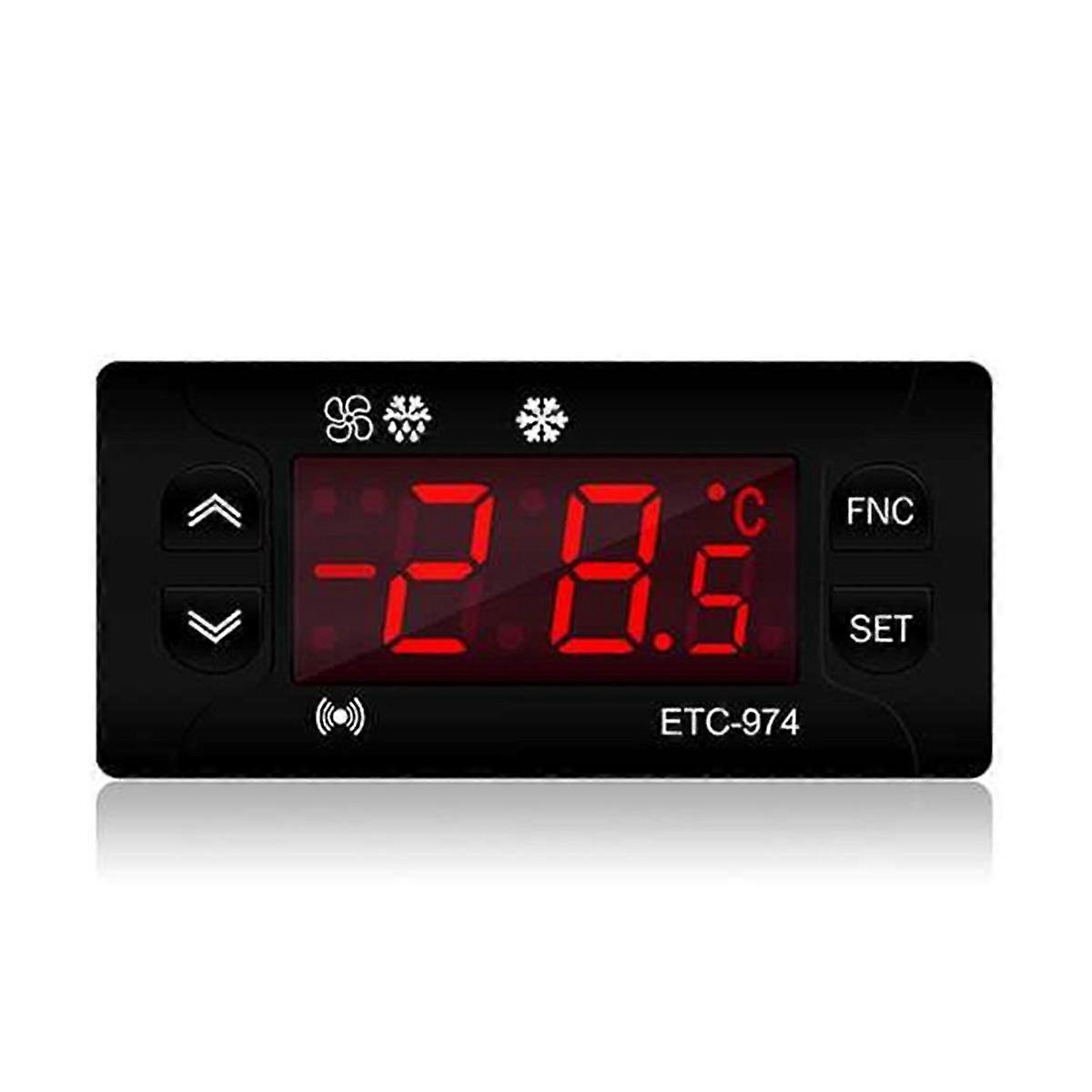 ETC-974 Mini Temperature Controller Refrigerator Thermostat Regulator Thermoregulator Thermocouple NTC Dual sensor