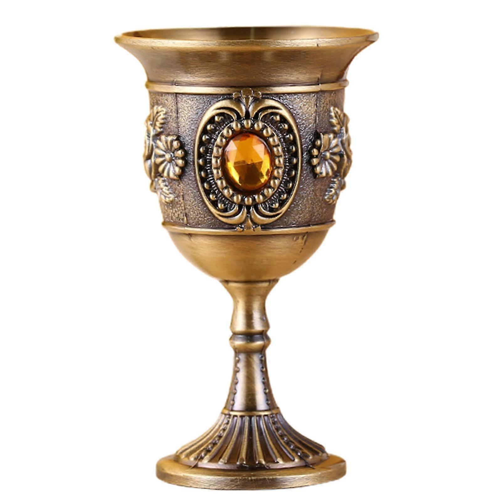 20ml Wine Cup Vintage European Style Zinc Alloy Beverage Goblet Champagne Glass For Bar