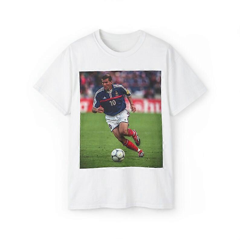 Zinedine Zidane França Futebol Jersey Unisex Ultra Cotton Tee Tshirt vintage throwback retro real madrid-Mbe182