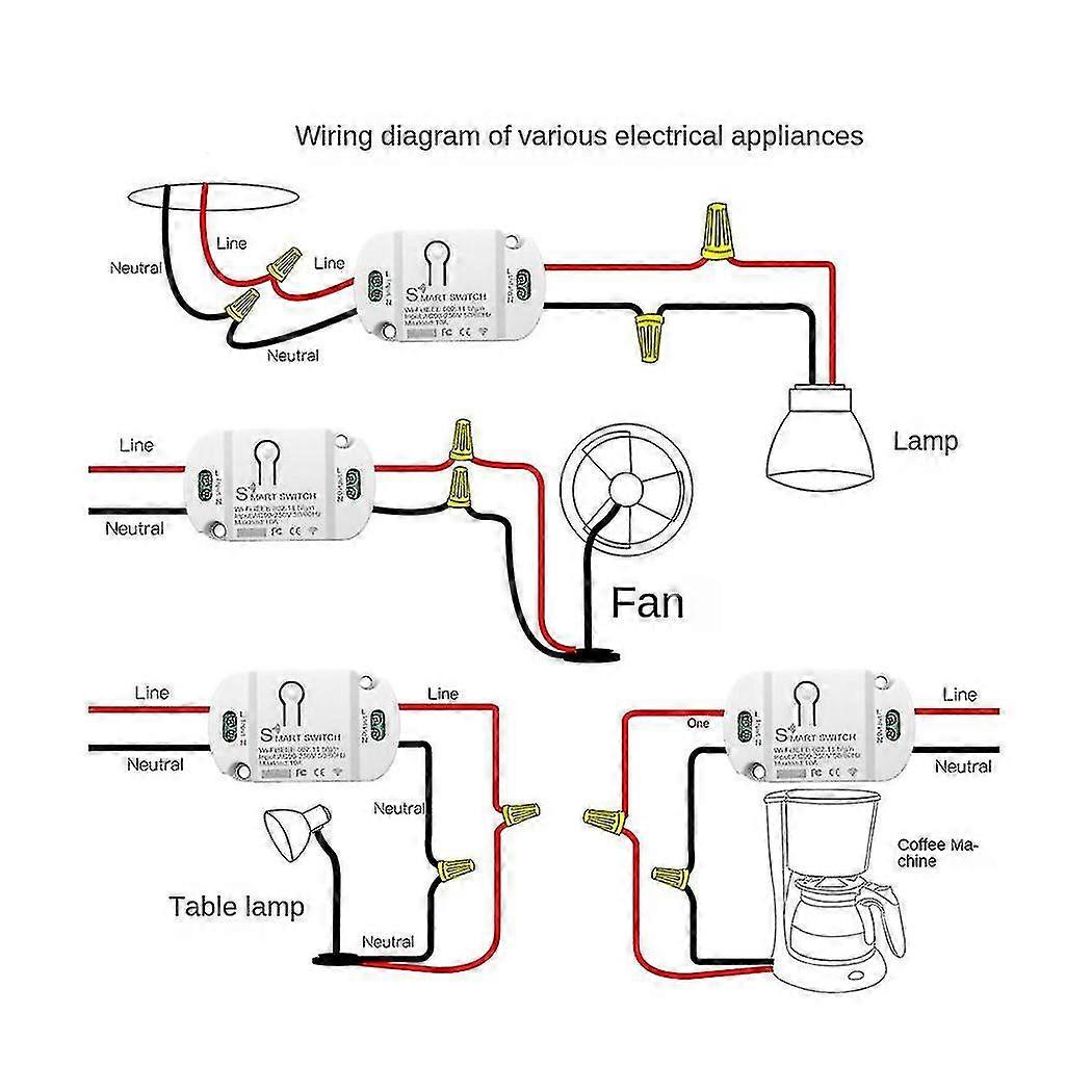 Tuya Wifi Smart Switch 10a Wireless Timer Led Light Smart Life App Voice Control Automation Module