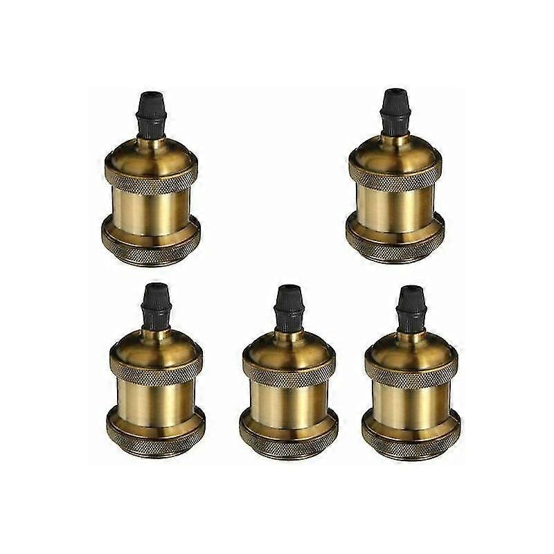 5 Pack Edison Vintage Lampholder E27 Lamp Adapter Retro Vintage Copper Cordless Chandelier 110-240v