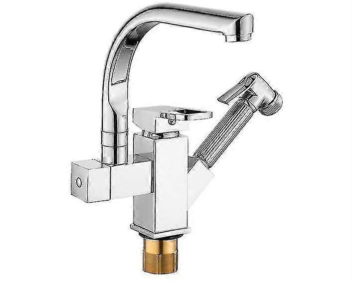 Kitchen Faucet ([square Type] Fine Copper Chrome Plating)