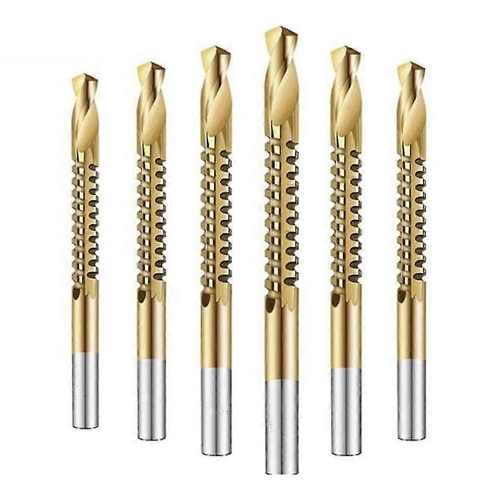 6pcs Cobalt Drill Bit Set Grooving Set Woodworking Sawtooth Drill Slotted Drill