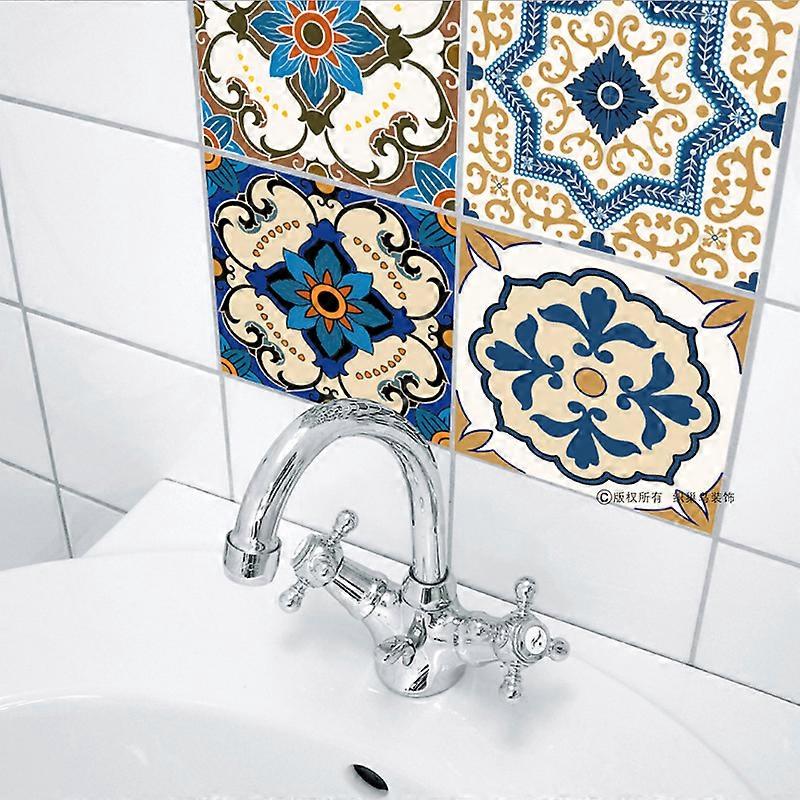 20pcs Mosaic Wall Decorative Tile Stickers, Peel and Stick DIY Home Decoration Backsplash Stamp Pattern 5.9 x5.9 Inch for Kitchen & Bathroom, Living