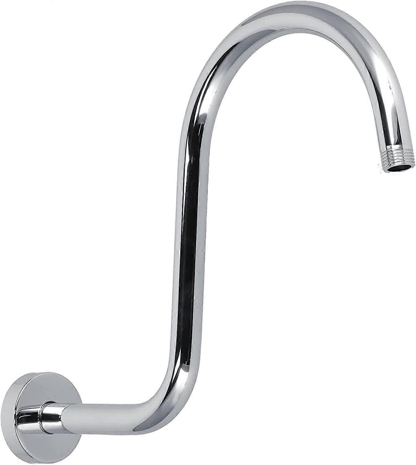 ذراع دش على شكل ، ذراع دش معقوفة تمديد خرطوم الفولاذ المقاوم للصدأ الصلب شديد التحمل لرأس دش الحمام (مطلي بذراع الدش)