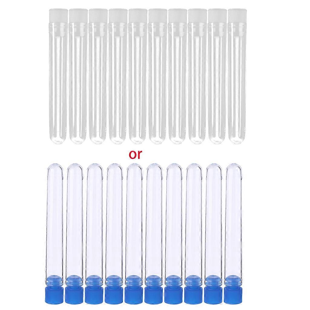 Eco-friendly Clear Test Tubes with Lids 12x75mm Vial Storage Container Test Tubes for Laboratory College School 10PCS