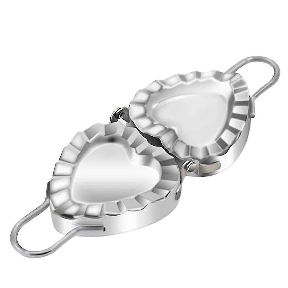 1Pc Heart-shaped Dumpling Wrapper Tool Stainless Steel Dumpling Mould (Silver)