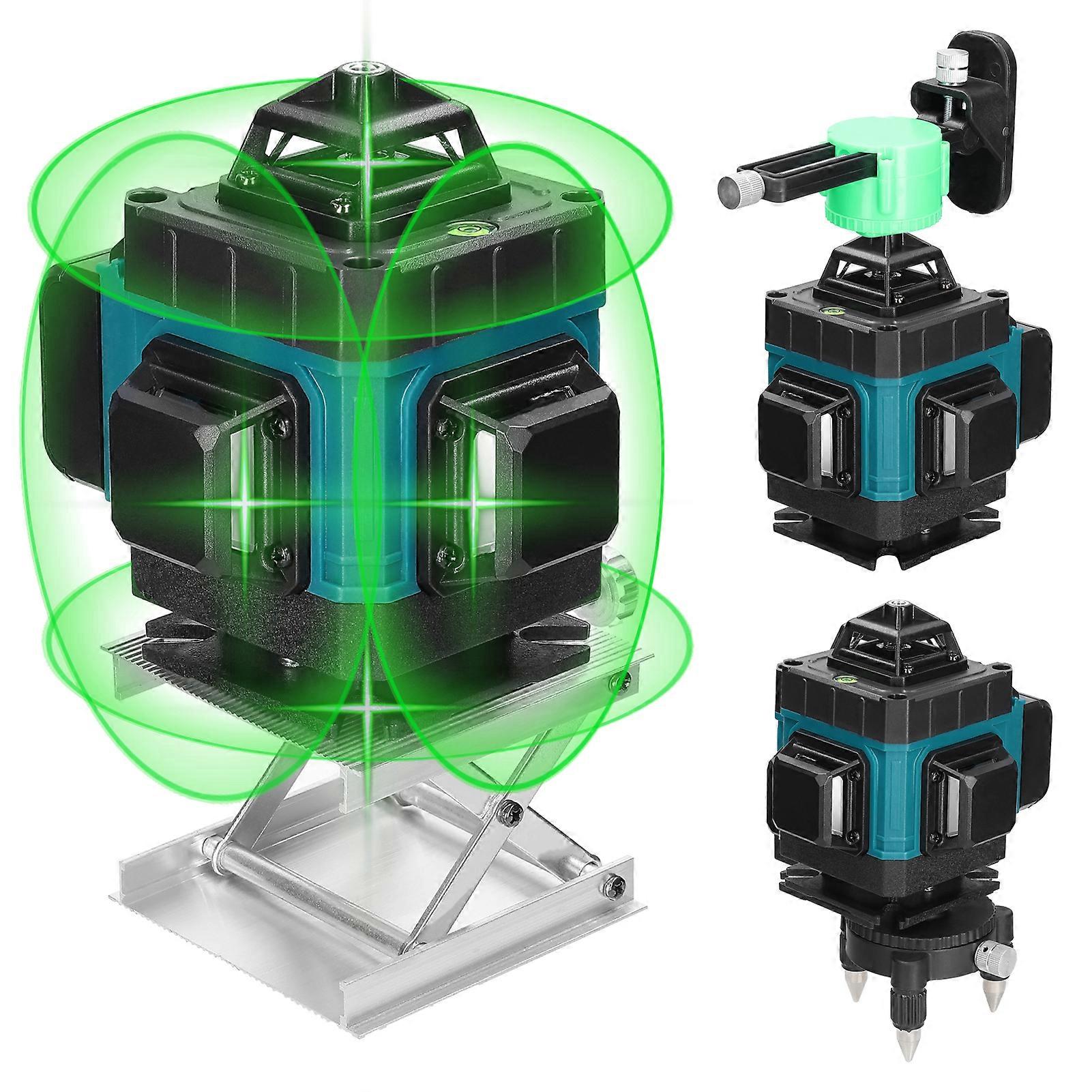 Multifunctional 4D 16 Lines Laser Level 3 Self-leveling Machine Rechargeable Lithium Battery Leveling Tool 360 Level Machine