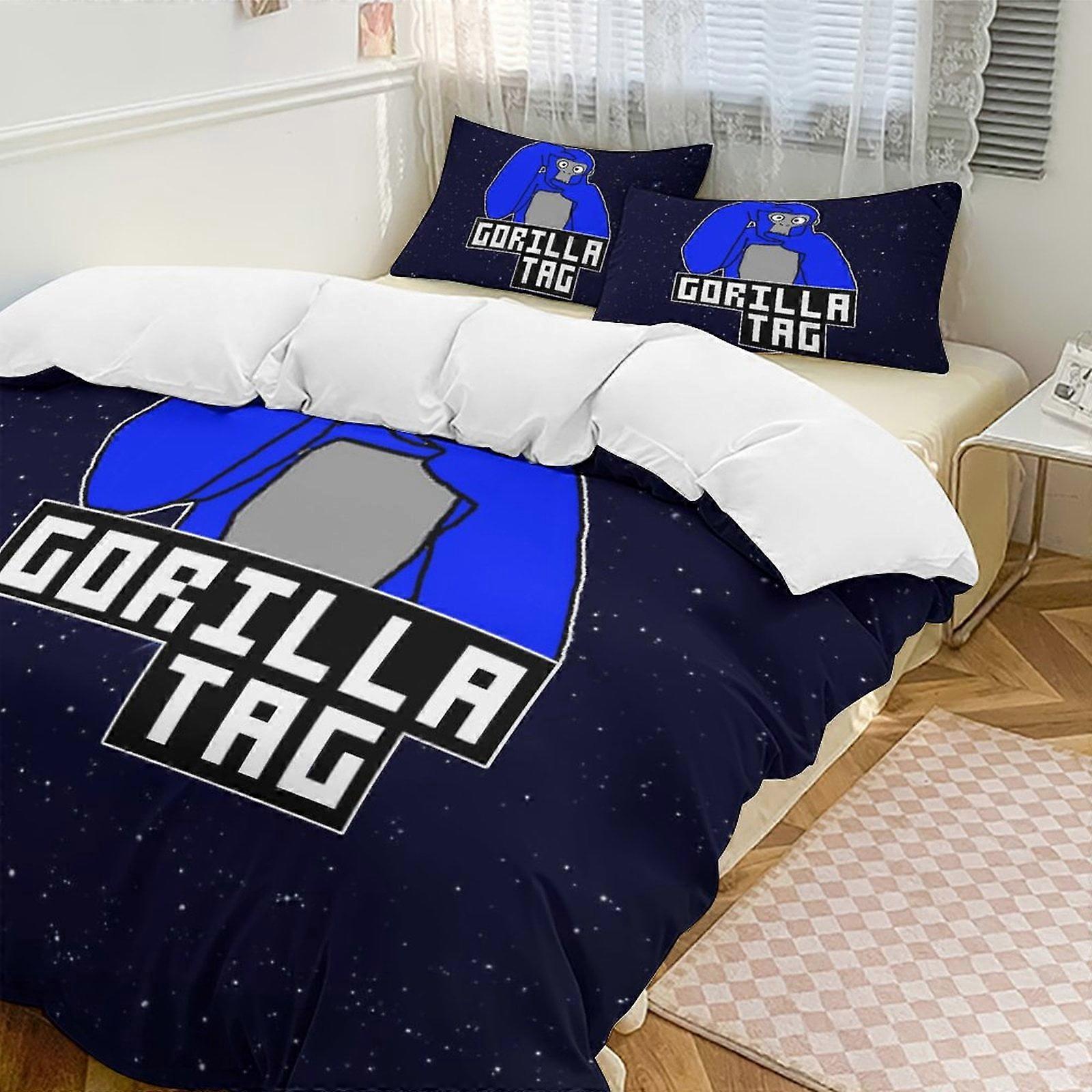v7025  Bed Sheets Bedding Starry Sky Gorilla Tag Comforter Set Soft 3 Pcs Twin Bedding Sets Thicken for All Season, 1 Comforter  2 Pillow Shams  Bed S