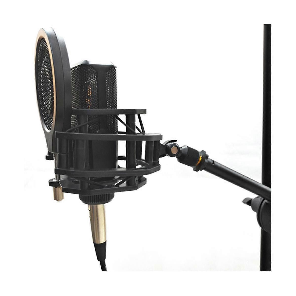 Microphone Professional Shock Mount Holder with Filter Screen Universal Mic Bracket for Condenser M