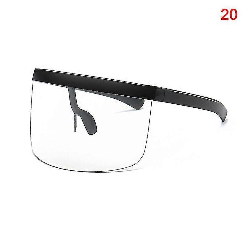 Futuristische Oversized Schild Vizier Zonnebril Flat Top Gespiegelde Mono Lens Voor Kinderen