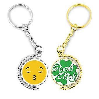 Kiss Love Yellow Cute Online Chat Key Chain Ring Accessory Couple Keyholder Lucky