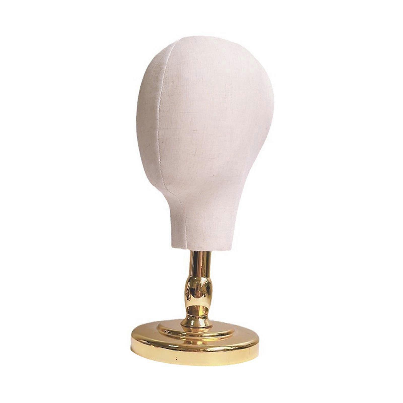 Perücke Kopf Perücke Hut Display Stand Halter für Home Salon Styling Trocknen Kopfbedeckung Gold Bottom