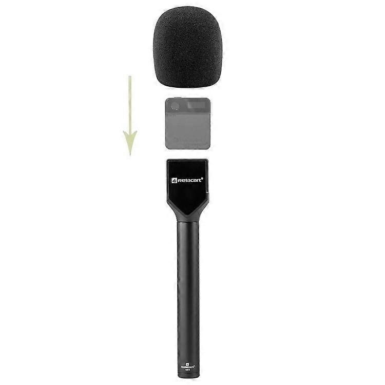 Wireless Microphone holder interview Handheld transmitter cold shoe Handle Grip with Windscreen for Relacart Synco Rode Mic