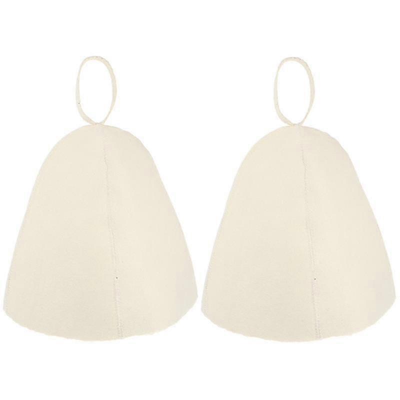 2pcs Feutre Sauna Chapeau