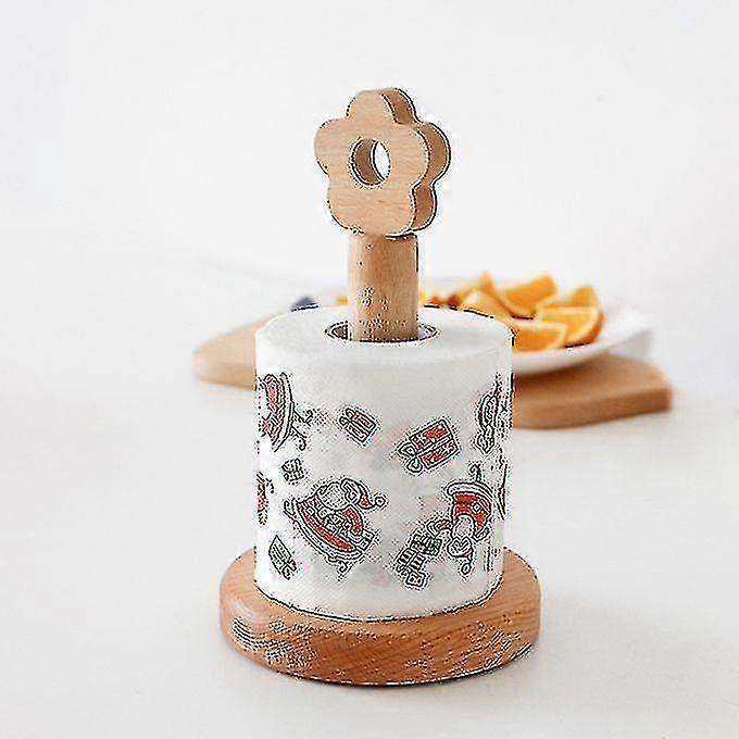 Natale Solid Wood Paper Roll Holder Creative Kitchen