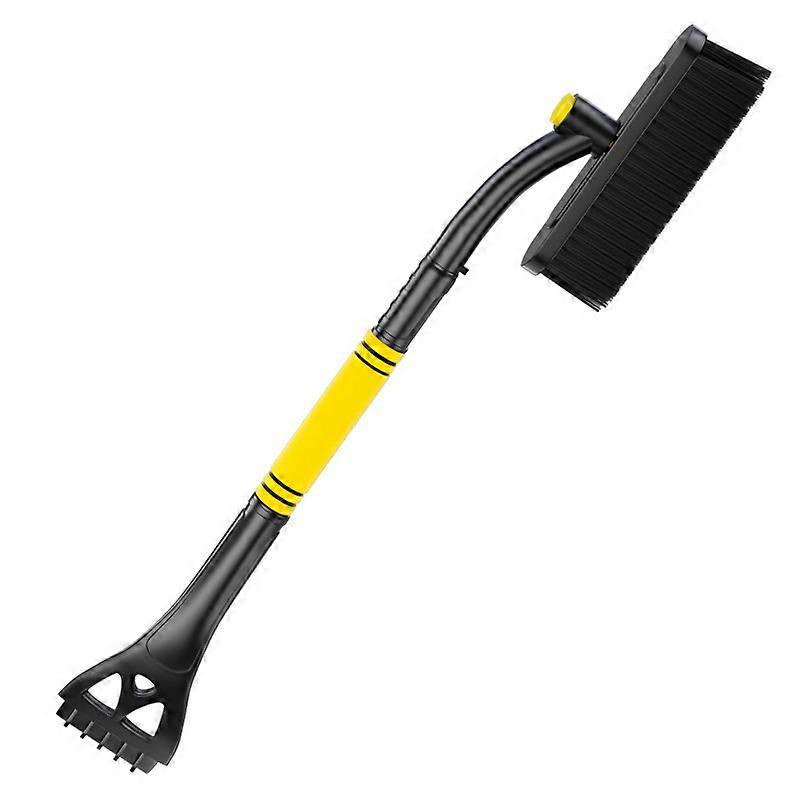Ice Scraper and Snow Brush (2 in 1) Easy to Assemble, Retractable Snow Brush with Non-Slip Foam Handle for Car Windshield and Windows