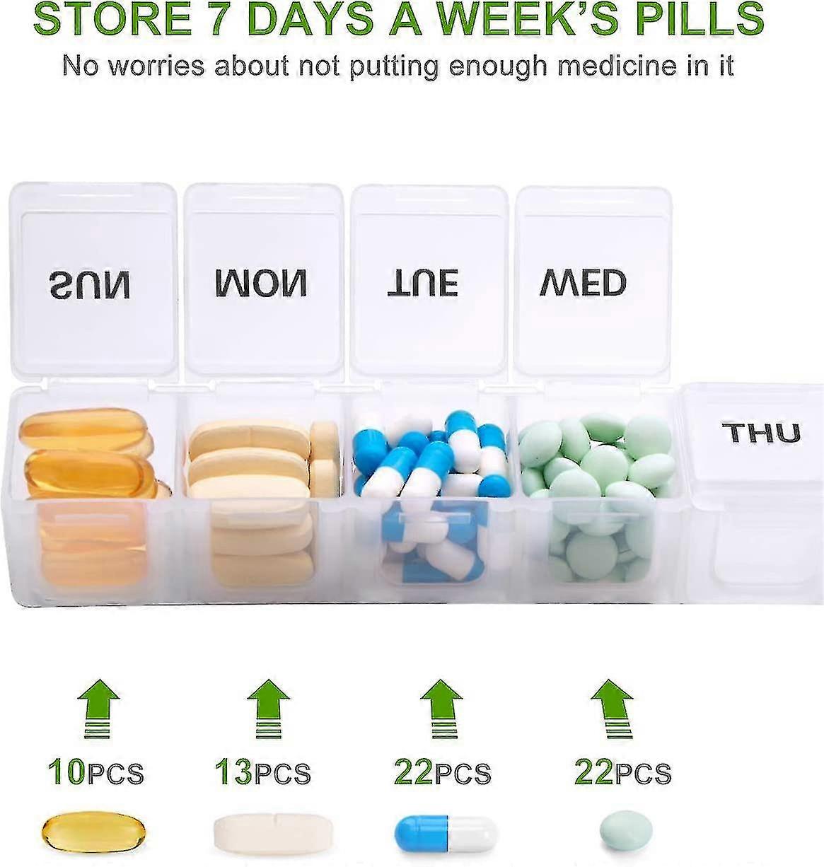 Lar Weekly Pill Izer 2 Pcs, Pill For /vitamin//supplements ( And )