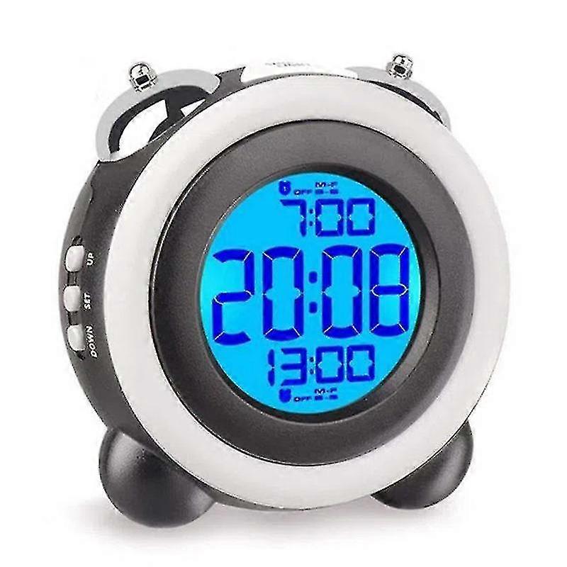Creative high volume minimalist alarm clock with dual ringing (1pcs)