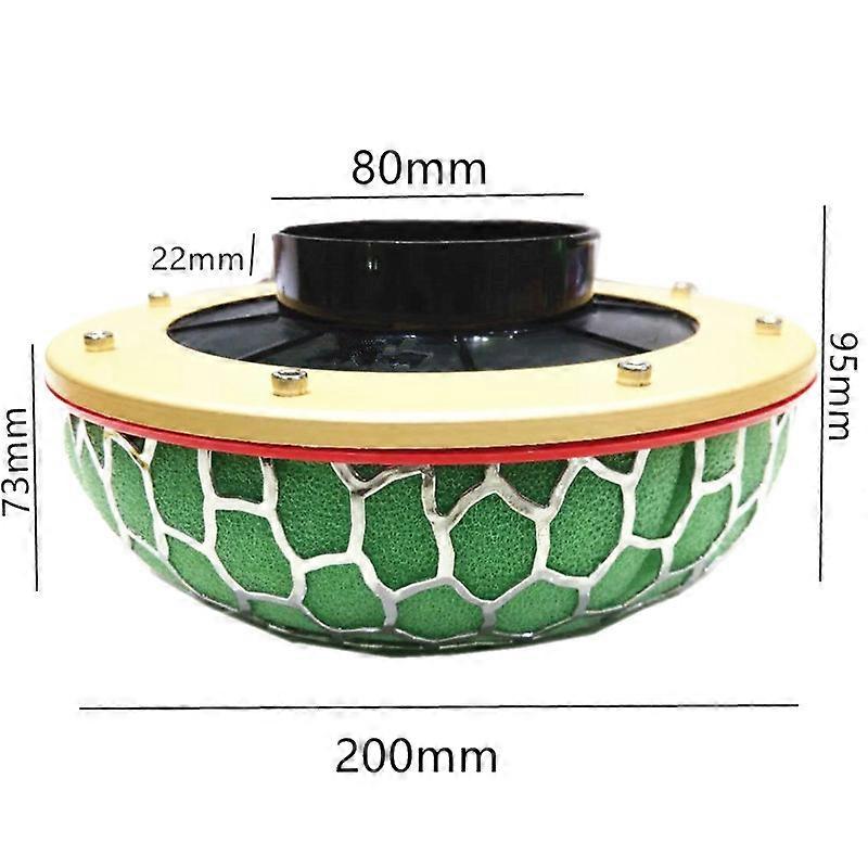 Mushroom Head Green Sponge Universal air filter for cold air intake high flow 60mm 80mm 100mm high performance breathing filter