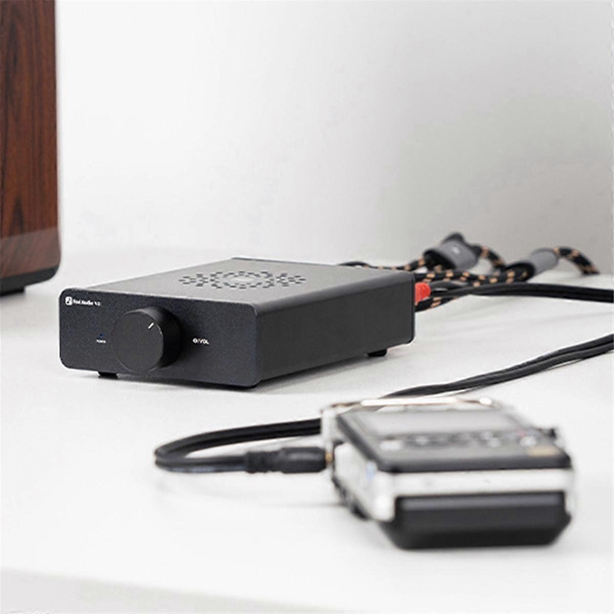 V3 Desktop Mini Pure Post-Stage Power Amplifier HIFI Fever-Grade Two-Channel Power Amplifier Bare Metal