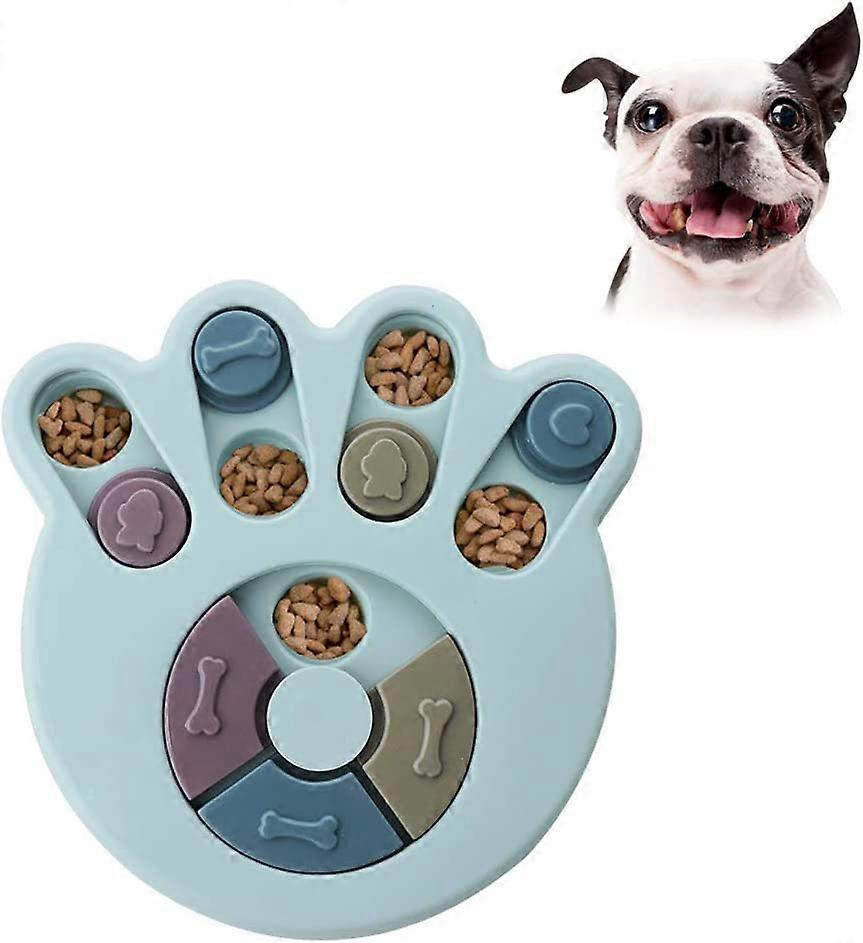 Dog Puzzle, Dog Food Dispenser Toy, Durable Interactive Dog Toy, Toy for Dog IQ Training (Blue)