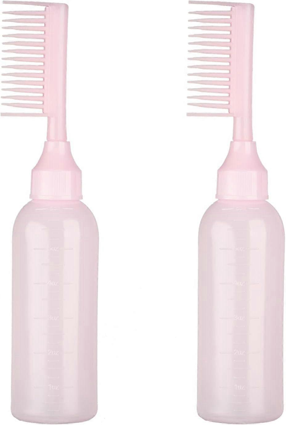 2 Pack Root Comb Applicator Bottle Hair Dye