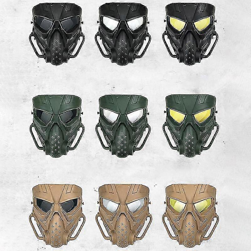 Airsoft Mask Full Face Mask With Eye Protection Collision Resistant For Halloween