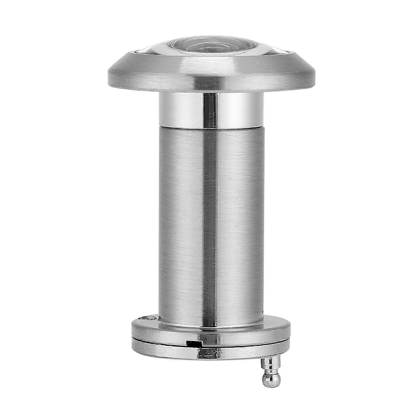 200 Degree Wide Viewing Angle Door Viewer with Heavy Duty Privacy Cover Brushed Chrome