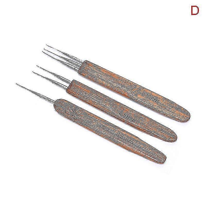 1/3pcs 0.5mm Dreadlock Crochet Needle Hook Bamboo Handle Hooks Tools Making