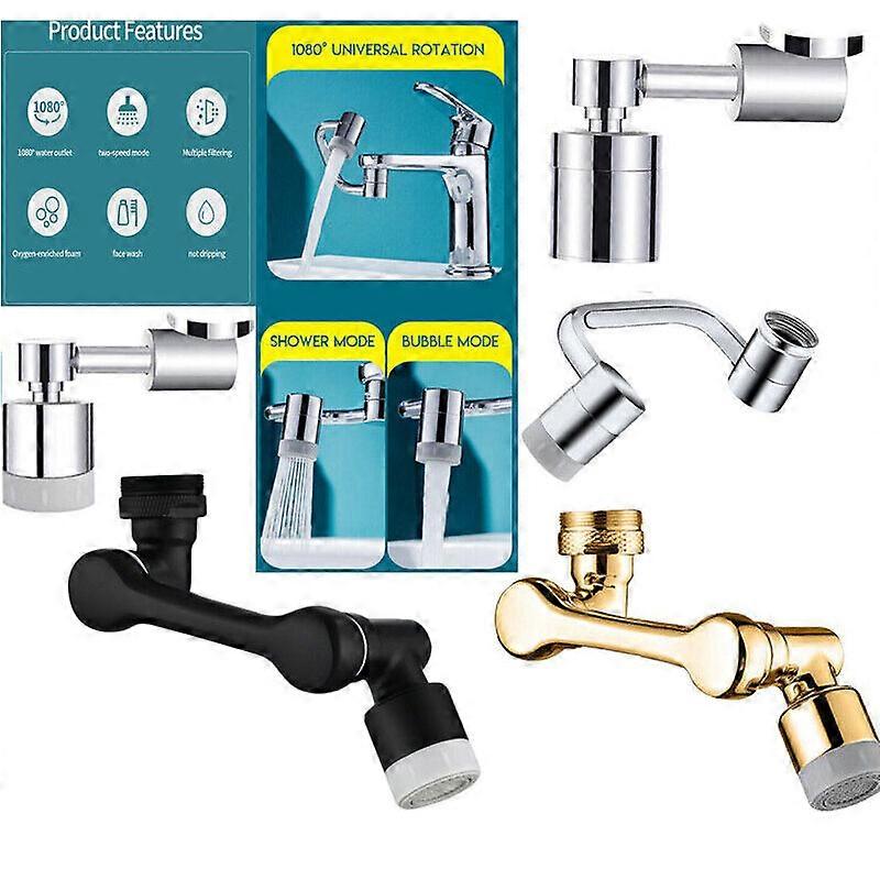 2024 New,1080 Rotating Swivel Robotic Arm Swivel Extension Sink Faucet Aerator Dual Function Robotic Arm Faucets