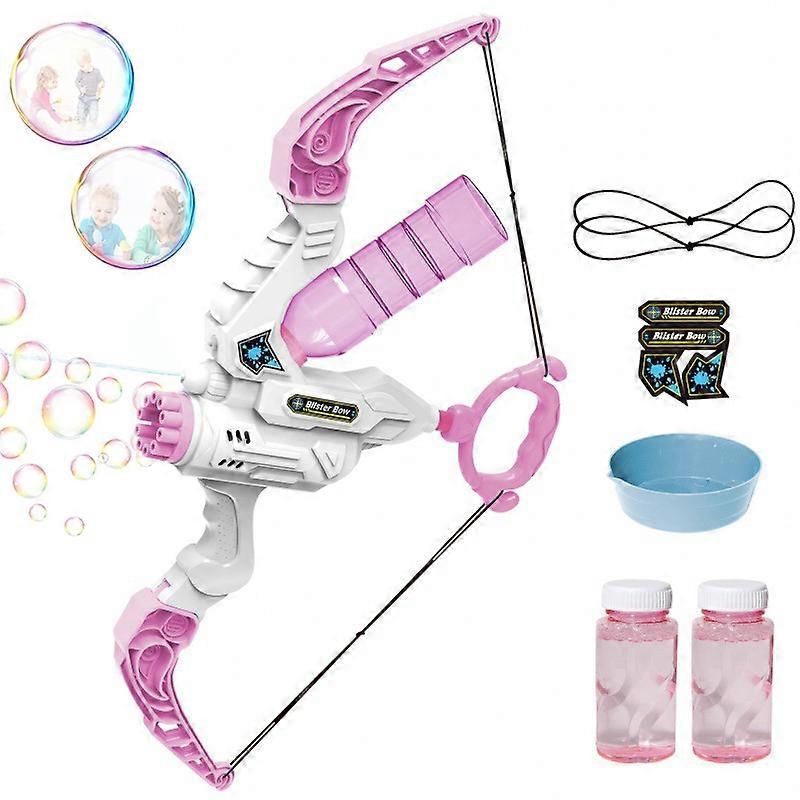 Upgraded Bubble Gun Water Bow and Arrow, 2 in 1 Bubble Water Blaster