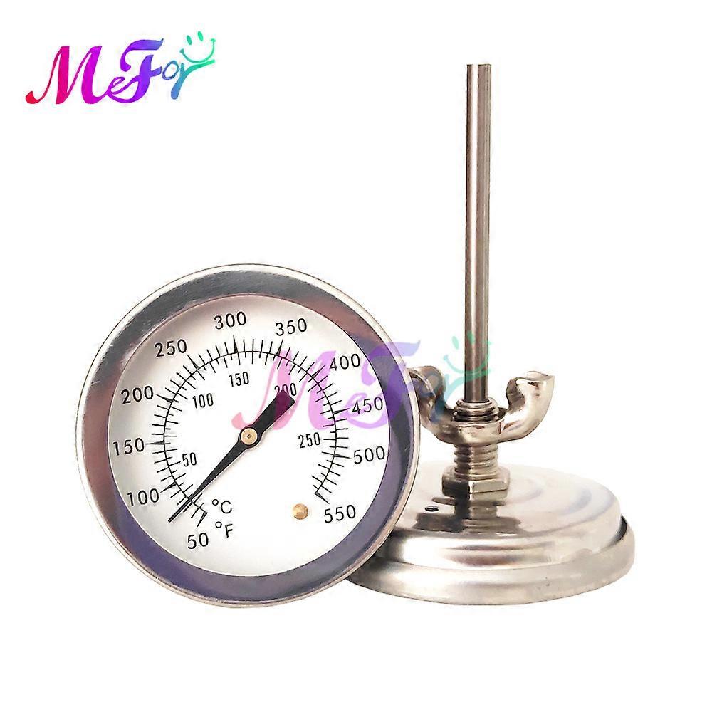 Smoker Grill Thermometer 10-280/50-550F Metal Double Scale Temperature Gauge Baking Temperature Sensor Measurement Tool