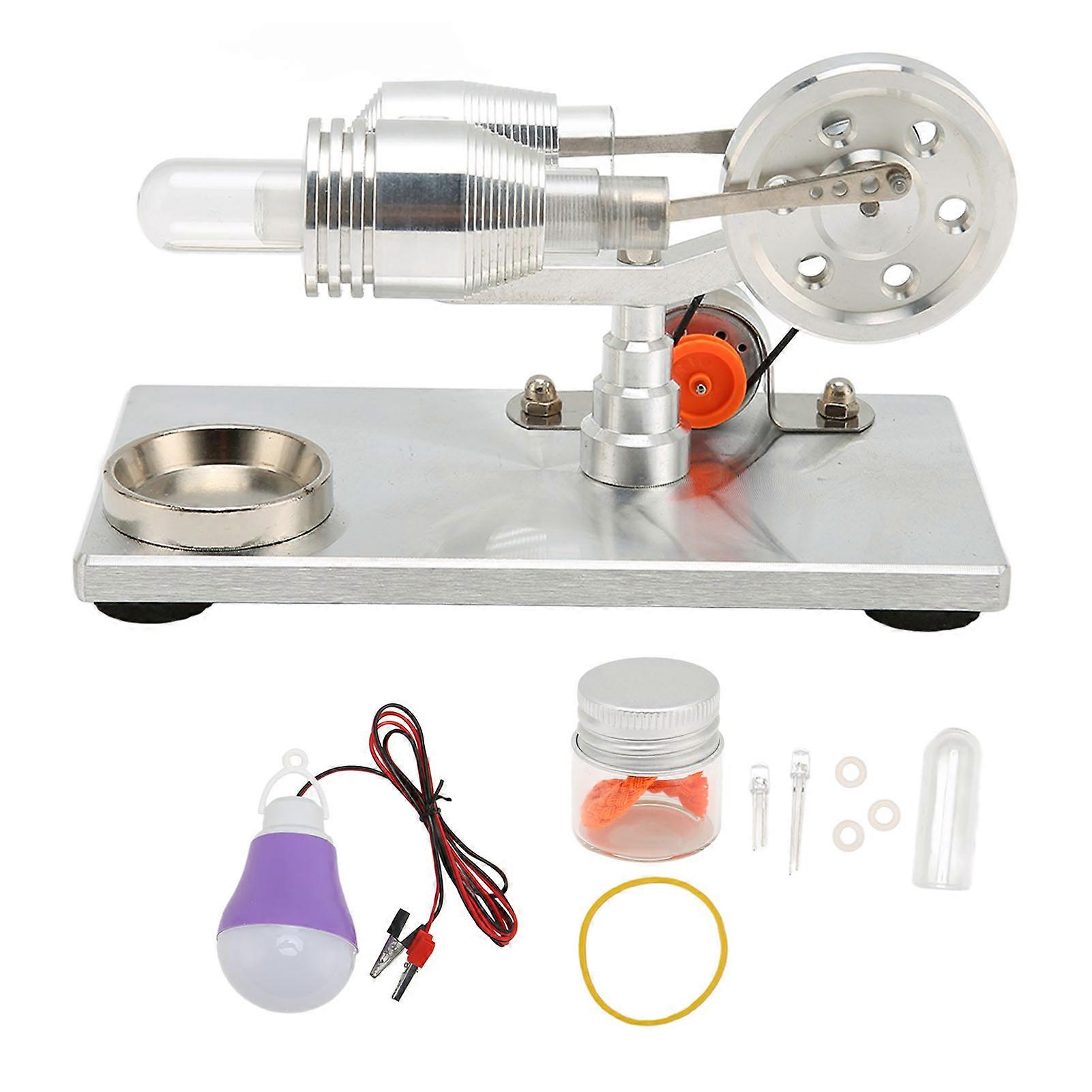 Stirling Engine Motor Model Low Temperature Stainless Plate Educational Stirling Engine Model